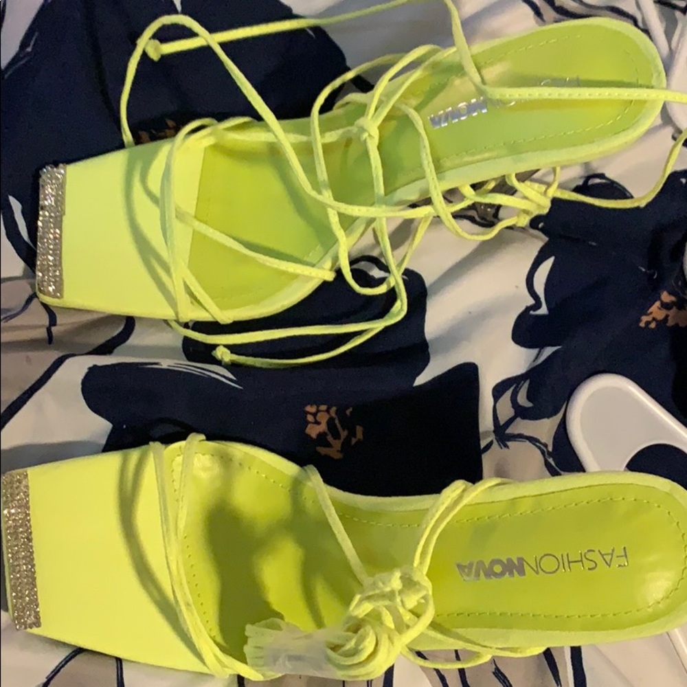 Lime green heels